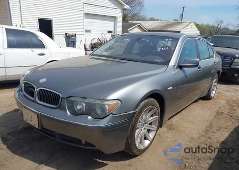 2004 BMW 745Li из США, поврежденный, VIN WBAGN63534DS55828